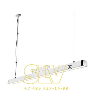155011 Q-LINE SINGLE светильник подвесной с Э-ПРА для лампы Т5 35Вт, белый / хром SLV 155011 Q-LINE SINGLE светильник подвесной с Э-ПРА для лампы Т5 35Вт, белый / хром SLV