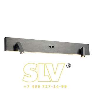 155162 T5 DUOSPOT светильник настенный с ЭПРА для 2-х ламп Т5 21Вт и 2хPower LED 1Вт, алюминий SLV 155162 T5 DUOSPOT светильник настенный с ЭПРА для 2-х ламп Т5 21Вт и 2хPower LED 1Вт, алюминий SLV